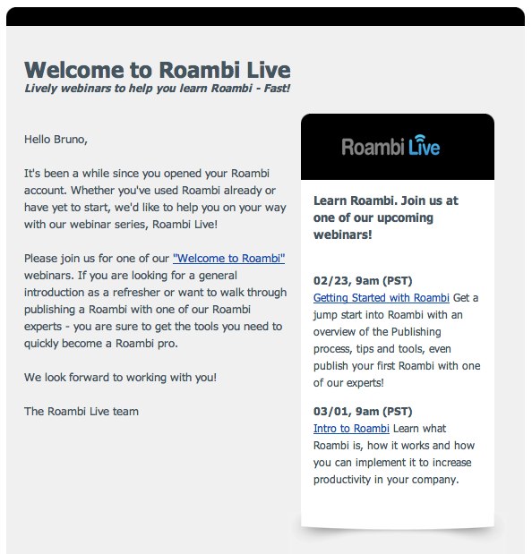 Learn Roambi Fast —Email